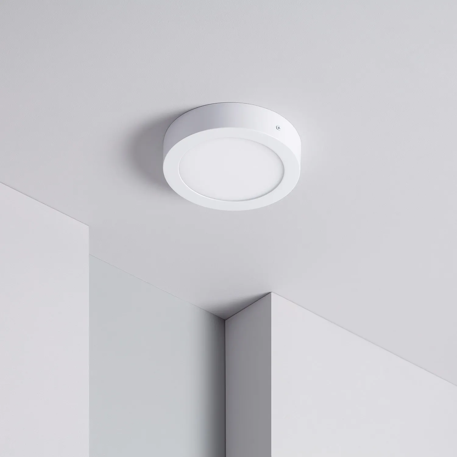 Plafonnier LED Avec Détecteur de Mouvement 360° - 12W 800lm - Capteur Blanc