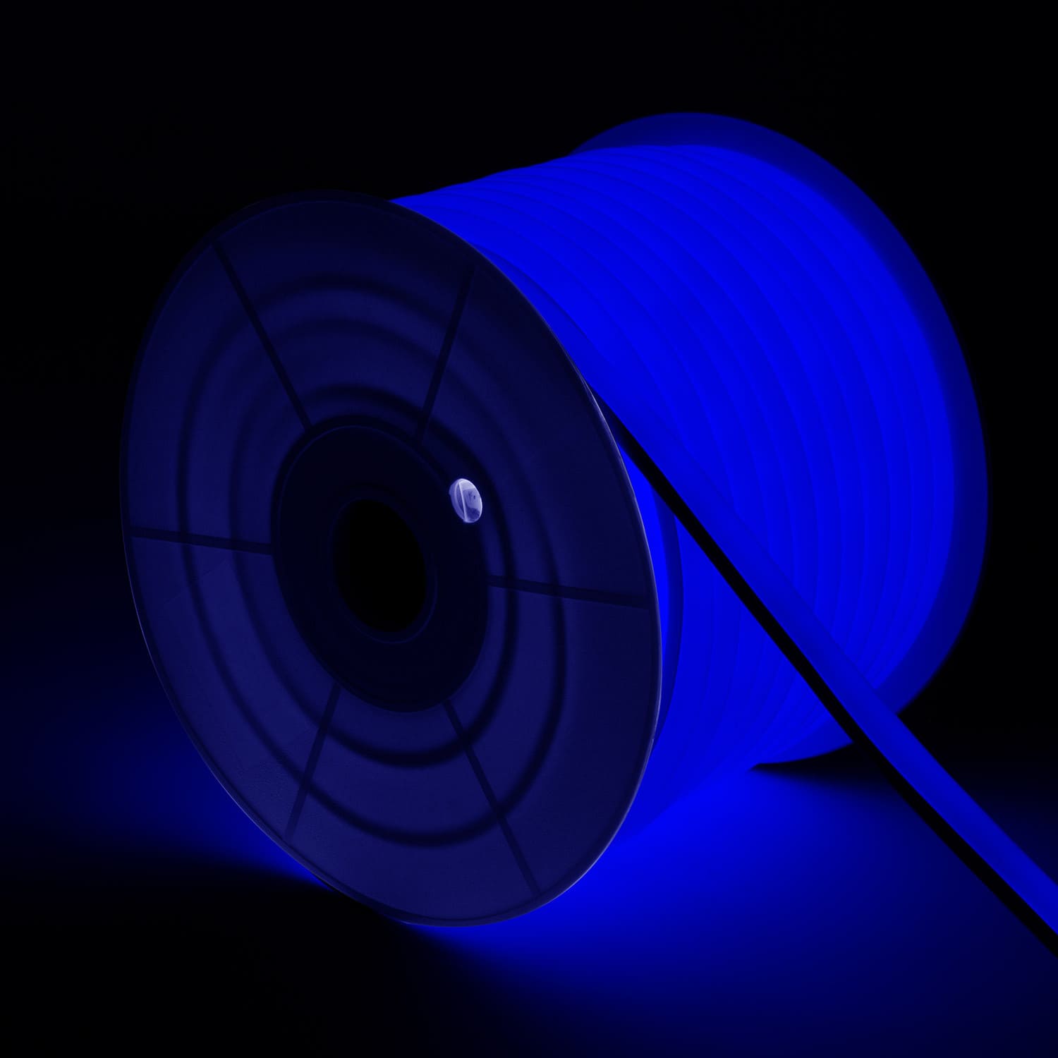 Neon-LED-Streifen flexibel-Halbrund 120 LED/m Blau dimmbar IP67