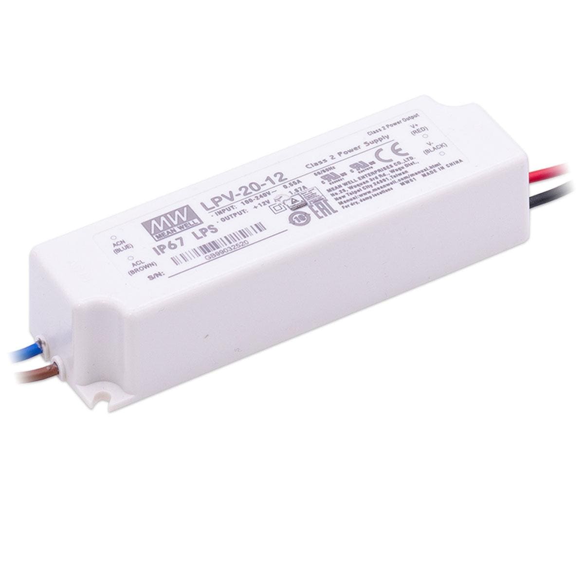 LED Netzteil Mean Well LPV 20W 12V 1.67A IP67