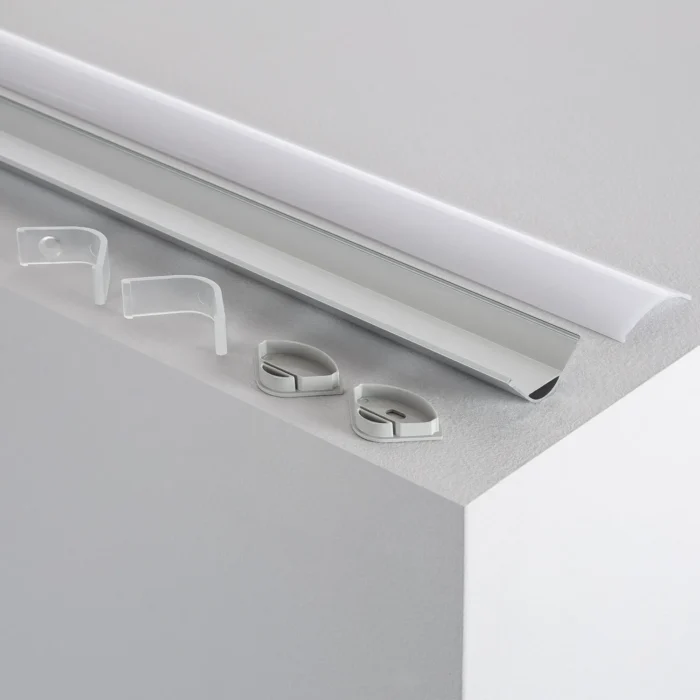 Aluminium-Oberflächenprofil mit Durchgehender Abdeckung für LED