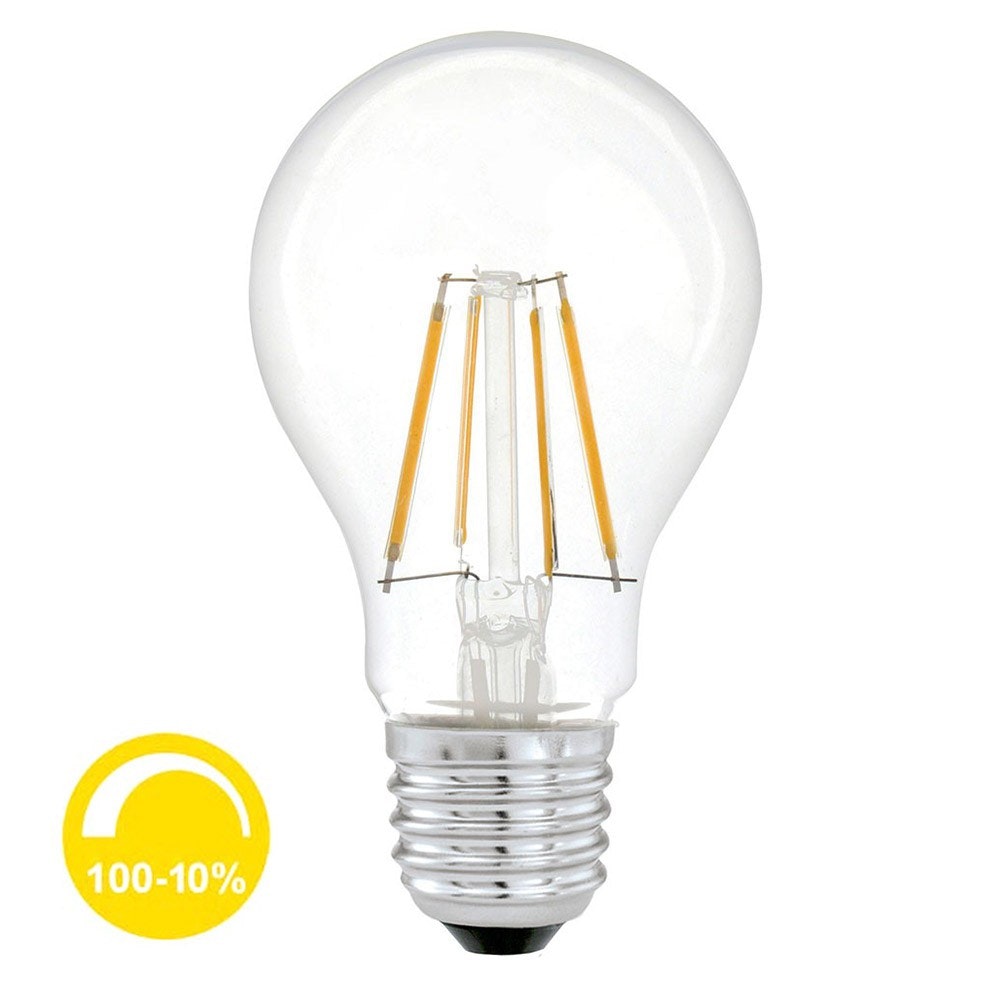 Lampe LED E27 dimmable A60 claire 7W 806 lm 2700K