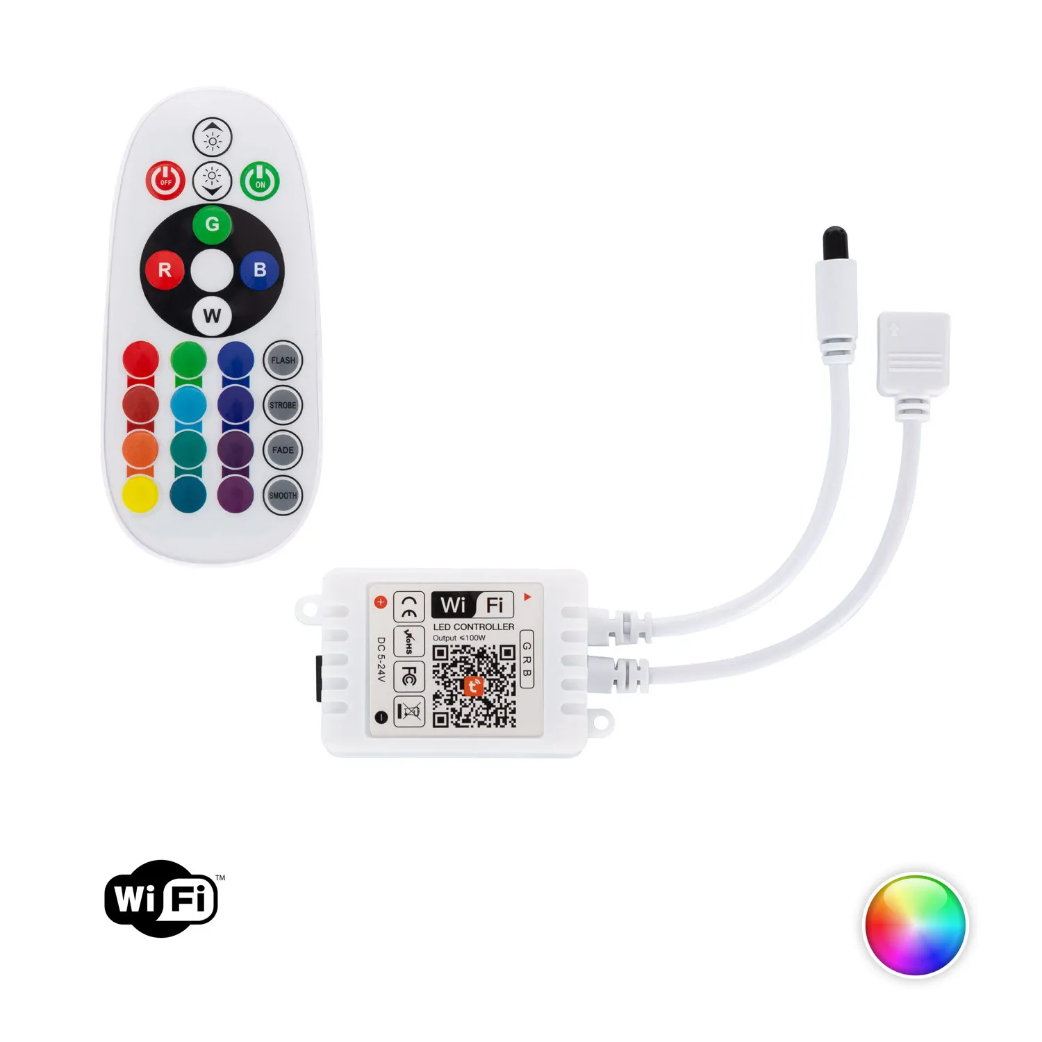 Contrôleur LED RGB ,Télécommande 24 touches