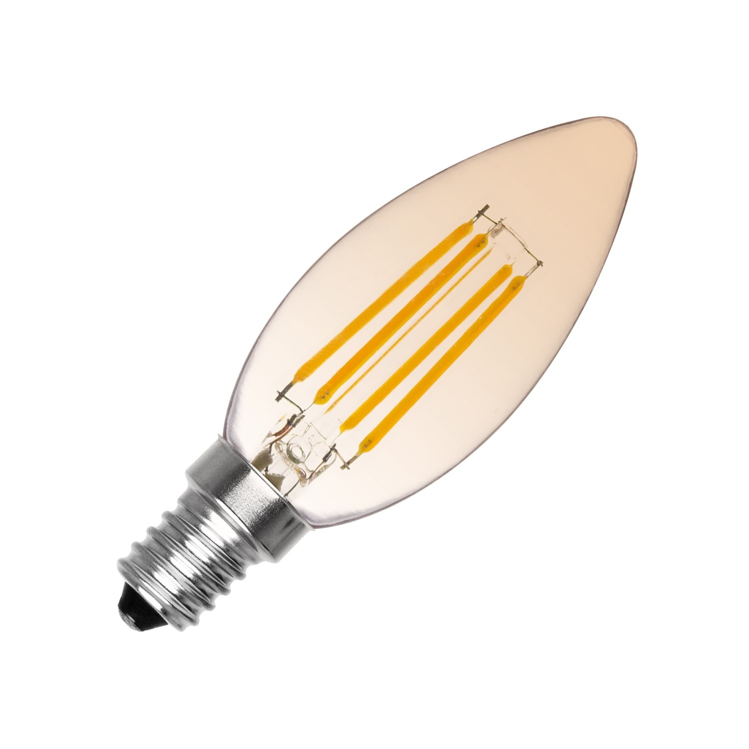 LED-Glühbirne E14 Dimmbar Filament Classic Gold C35 3.5W