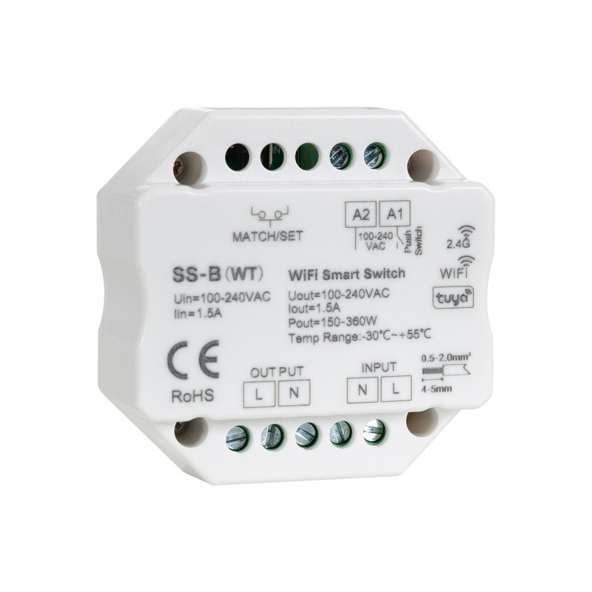 LED-Dimmer WiFi RF Kompatibel mit Schalter Weiss - Duraled