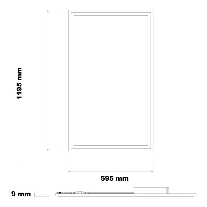 Panneau LED 120x60 cm 63W 6300lm LIFUD + Kit de Suspension