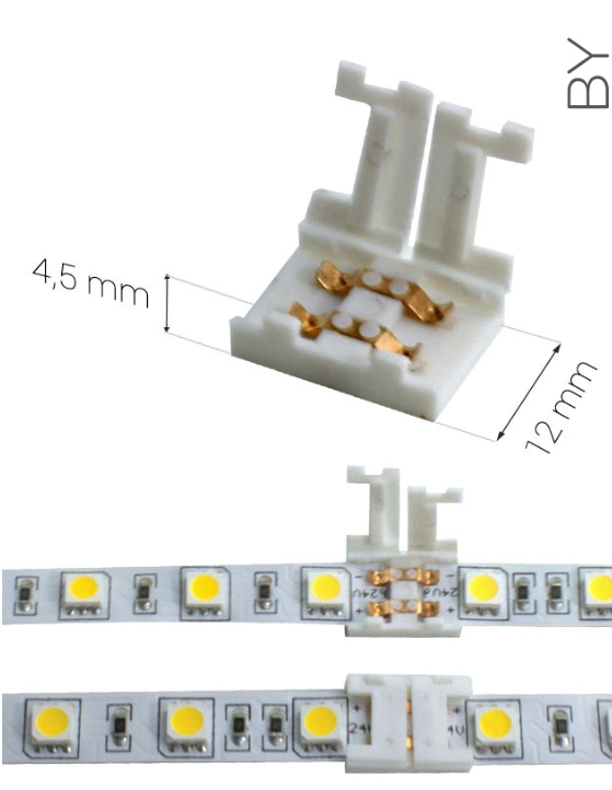 Jonction en L pour ruban LED RGB+W 12 mm sans soudure - ®