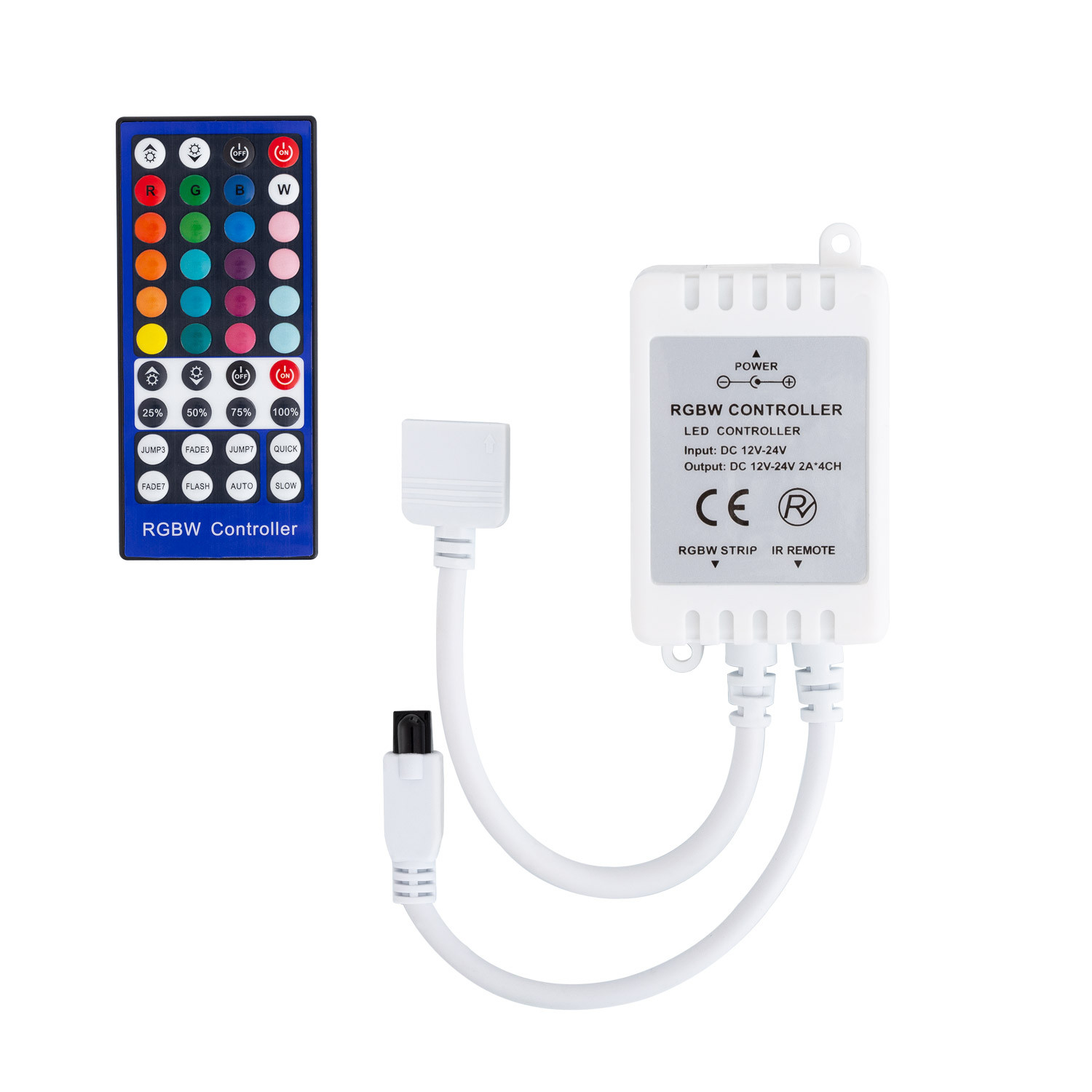 Controleur, Ruban LED, RGBW, 12V, Dimmable, Teleacommande